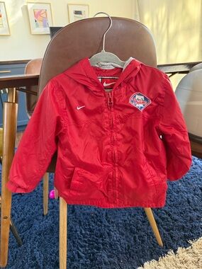 Nike Red Kids Hooded Phillies Raincoat